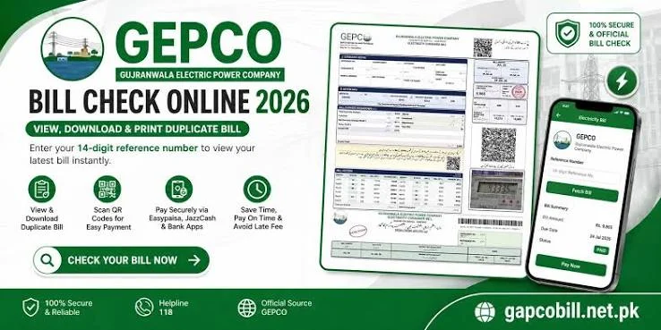 GEPCO Duplicate Bill Check Online 2026 – Complete Guide to View, Download and Print Your Electricity Bill